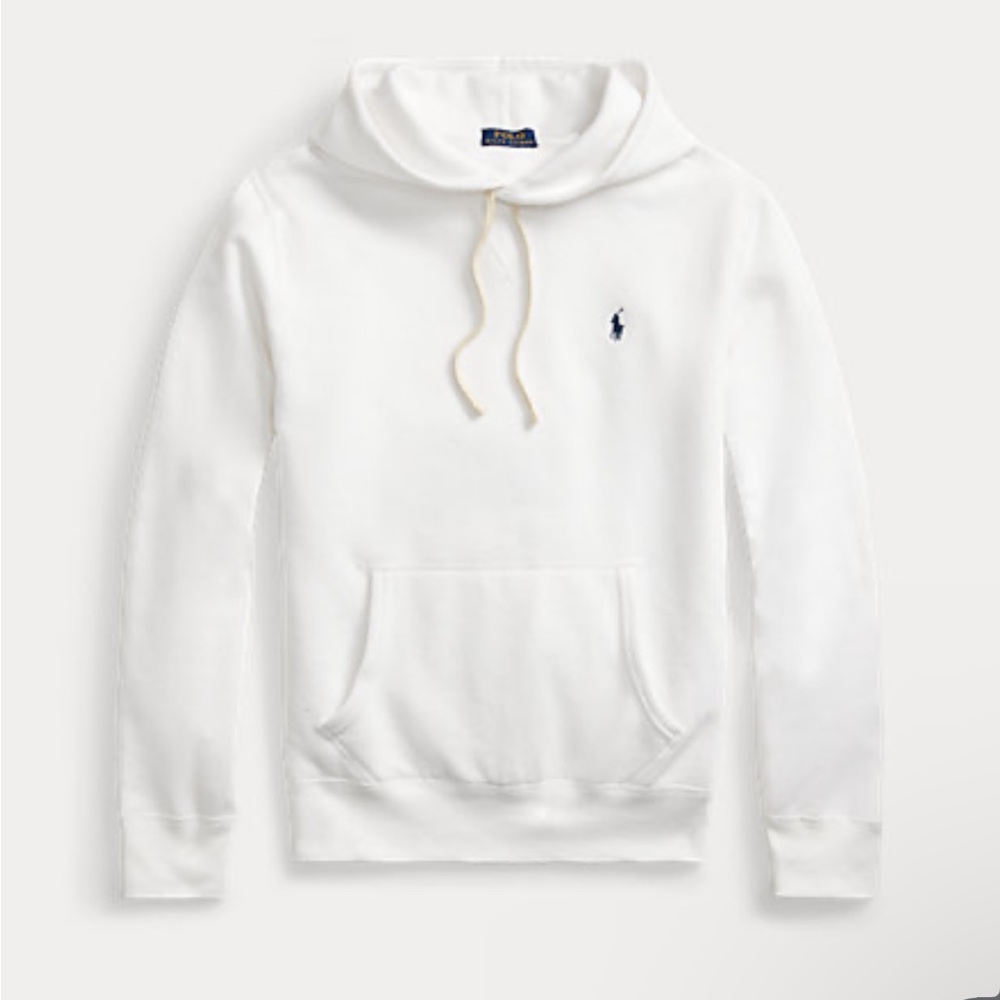 Brand new white polo adjustable hoodie pullover
